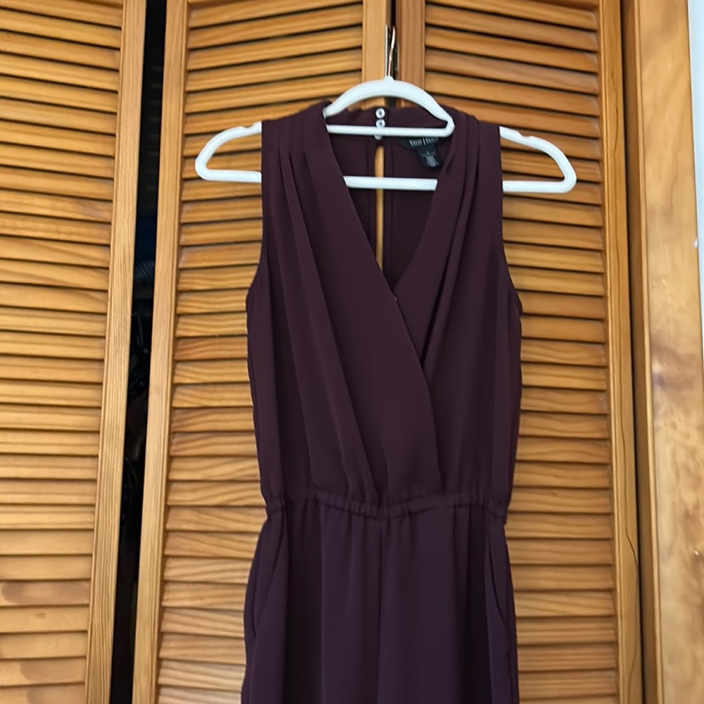 White House black market purple jumpsuit